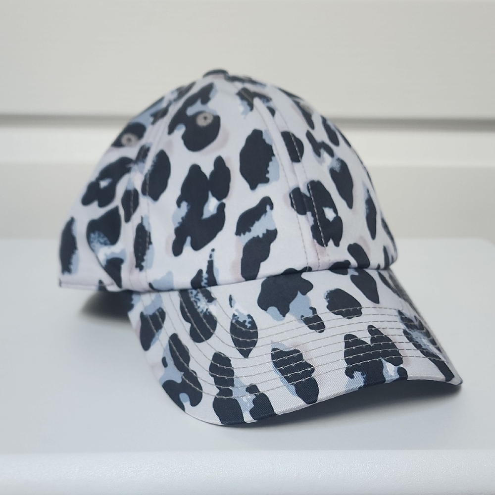 Stylish Black and White Leopard Print Hat